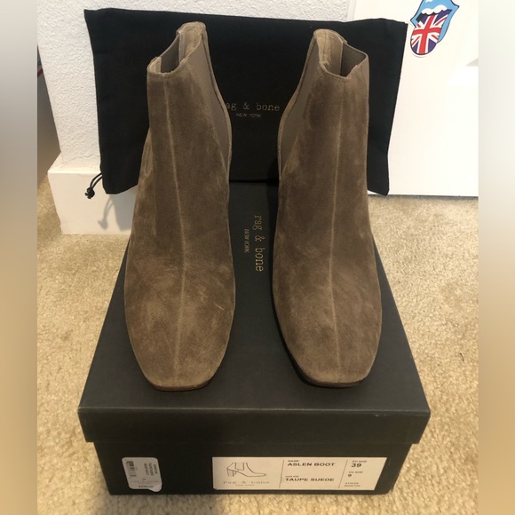 Rag & Bone Aslen Taupe Suede Boots. Retail $495. New In Box! Sz 9 - Picture 5 of 16